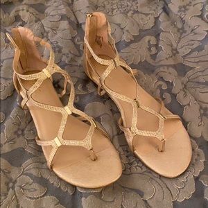 Gold Strappy Sandals